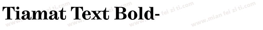 Tiamat Text Bold字体转换